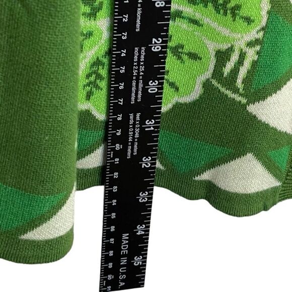 NWT- FARM Rio- Green Summer Sunrise Lenzing Ecovero Viscose Knit Shirt Green, L - Picture 13 of 15